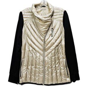 ✨ Calvin Klein Performance Jacket – Women’s 1X, Light Gold Bodice & Black Knit S